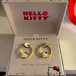 Hello kitty hoop earrings